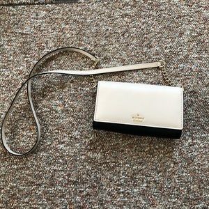 Kate Spade black & blush crossbody/clutch handbag